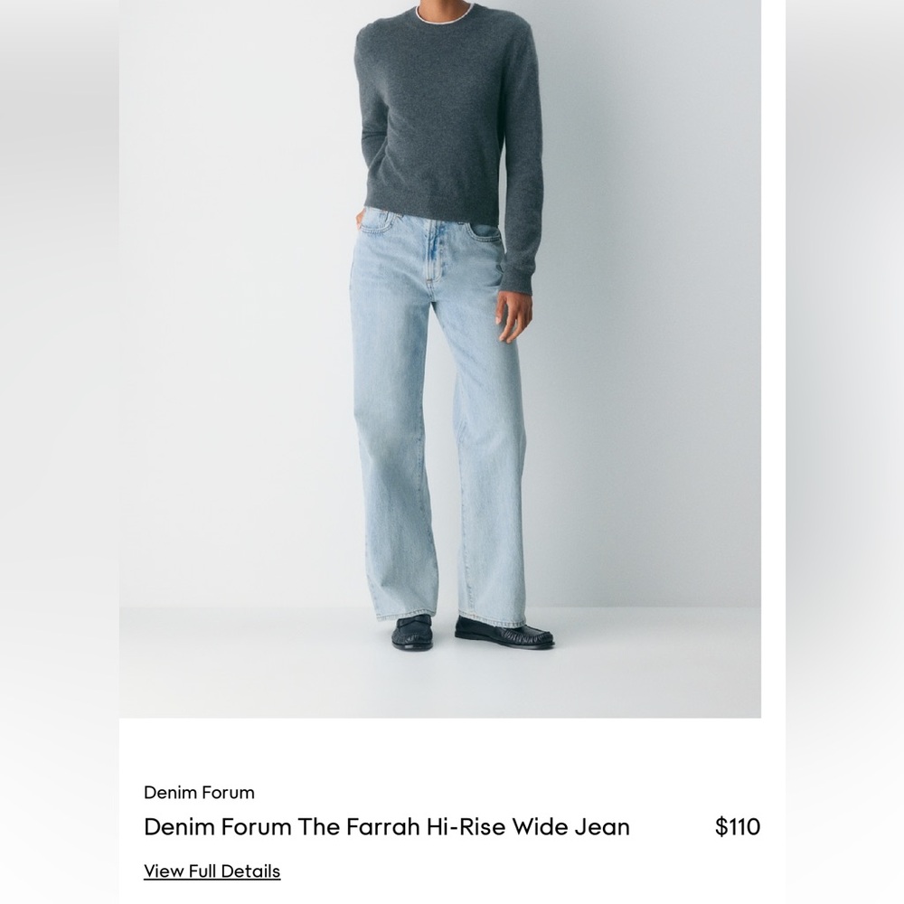 Aritzia Denim Forum Farrah straight leg jeans